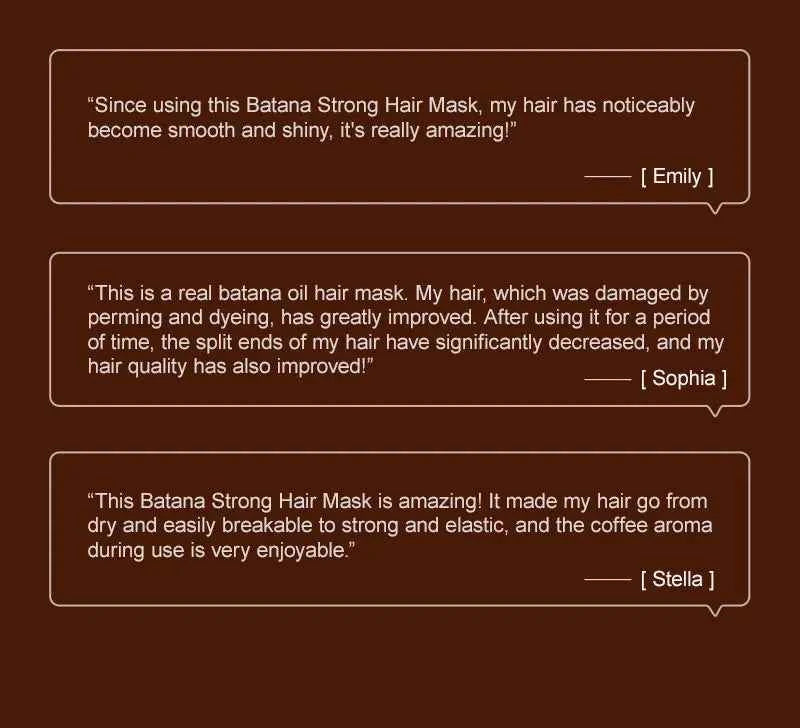 PURC Hair Mask Batana Oil Smoothing Straightening Repair Damaged Hair Anti-Frizz Nourish Shine Hair Treatment Hair Care Products