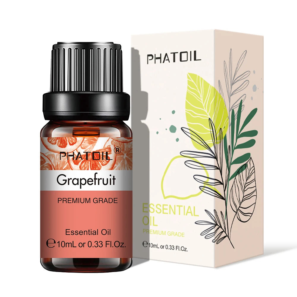 PHATOIL Natural Plant Essential Oil 10ml Eucalyptus Rose Lemon Bergamot Vanilla Peppermint 1PCS Aroma Essential Oil For Diffuser - NamafadStore