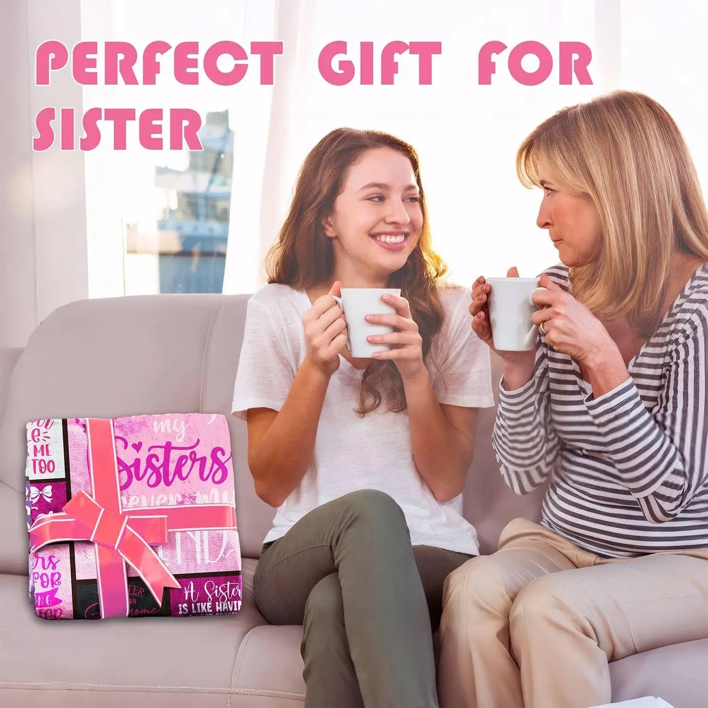 Soul Sister Blanket 60x50 – Soft Flannel Gift for Sister & Best Friend