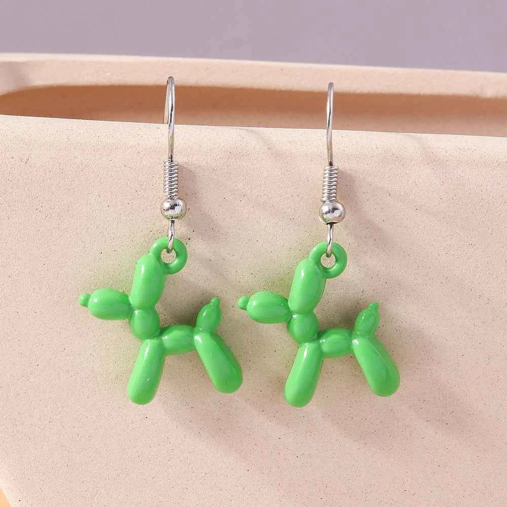 New Cute Colorful Creative Puppy Dog Earrings For Women Girls Simple Cartoon Animal Earring Pendants Lovely Jewelry Accessories