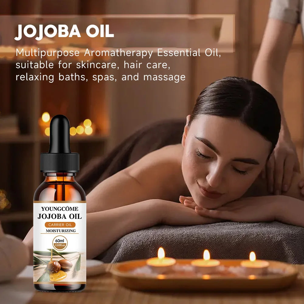 Natural Organic Jojoba Oil Anti Aging Firming Skin Face Moisturizing Relaxing Massage Oil Hair Repair Skin Care Body Oil NEW - NamafadStore