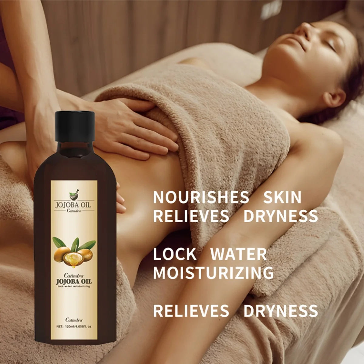 120ml Jojoba Oil2 Firm Skin Moisturizing Body Effectively Massage SPA Smooth Body Care Natural Organic Plant Oil