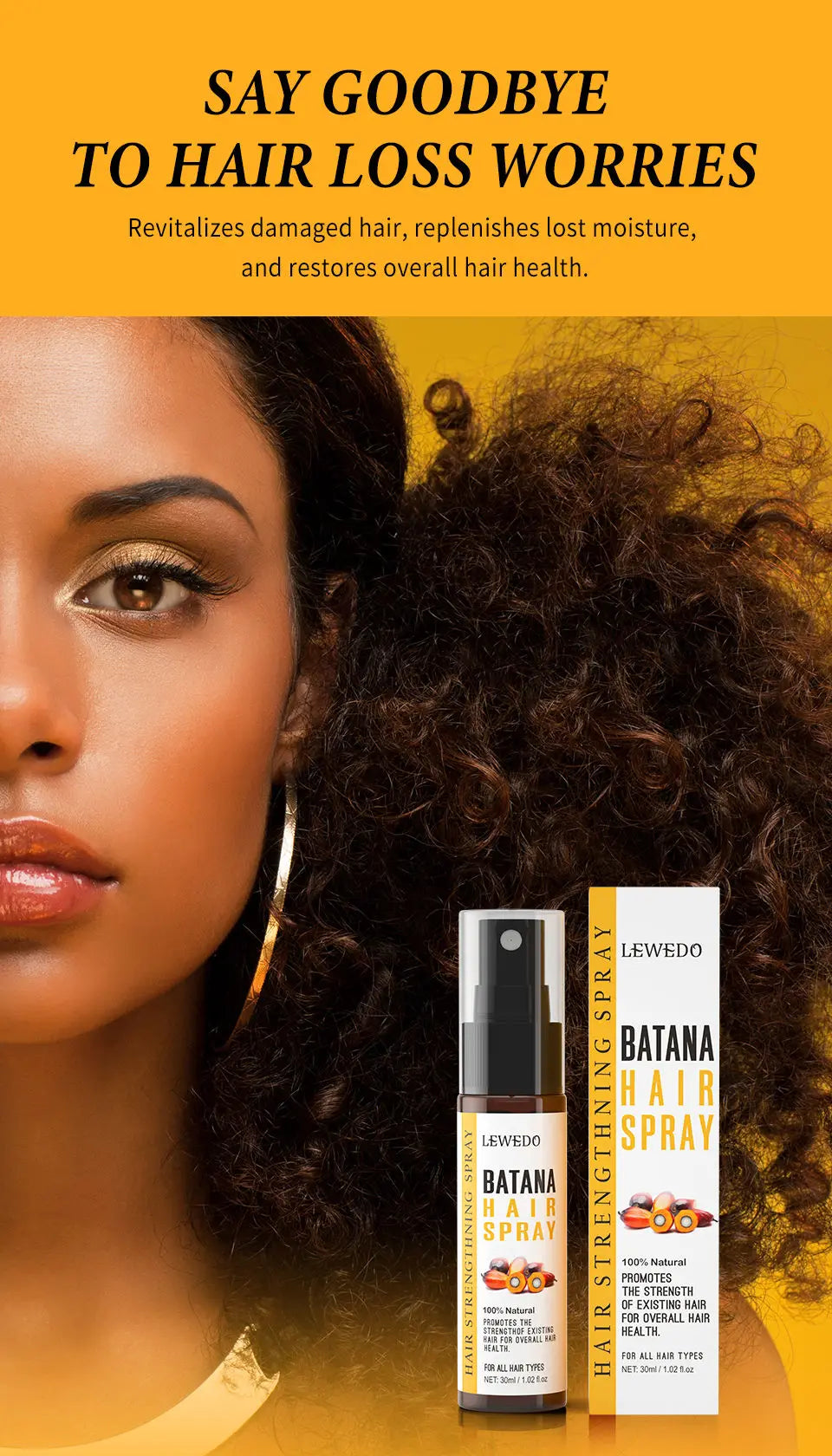 Fast Hair Growth Oil Africa Crazy Traction Alopecia batana Hair Mask Anti Hair Break Hair Strengthener Hair Loss Treatment Spray - NamafadStore