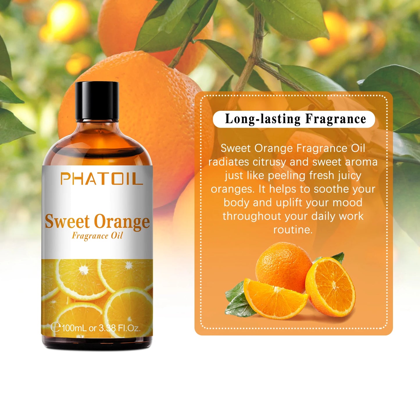 PHATOIL 100ml Aromatherapy Fragrance Oil Coconut & Vanilla Strawberry Cherry Lemon Papaya Aroma Oils For Diffuser Candle Making - NamafadStore