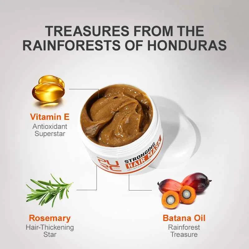 PURC Hair Mask Batana Oil Smoothing Straightening Repair Damaged Hair Anti-Frizz Nourish Shine Hair Treatment Hair Care Products