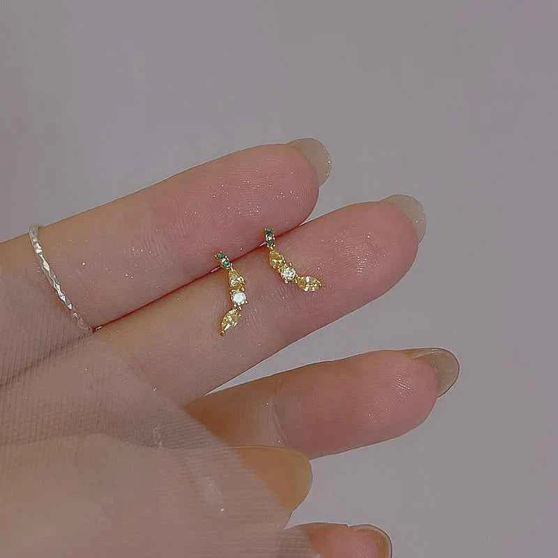 Unusual Sweet Cute Cherry Ice Cream Lollipop Stud Earrings for Women Students Personalized Fashion Party Jewelry Birthday Gifts