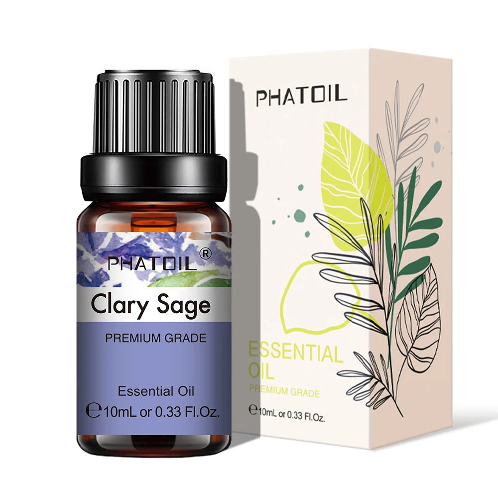 PHATOIL Natural Plant Essential Oil 10ml Eucalyptus Rose Lemon Bergamot Vanilla Peppermint 1PCS Aroma Essential Oil For Diffuser - NamafadStore