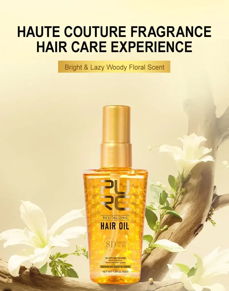 PURC Morocco Oil Nourishing Hair Oil Smoothing Shine Soft Hair Serum Repair Damaged Frizz Dry Hair Treatment Hair Care New
