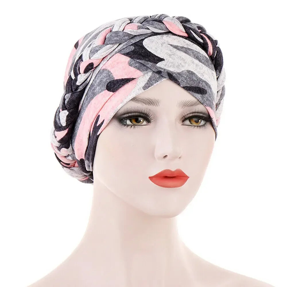 Women Muslim Braid Turban Hat for Cancer Chemo Hair Loss Cover Beanie Bonnets - Stylish and Comfortable
