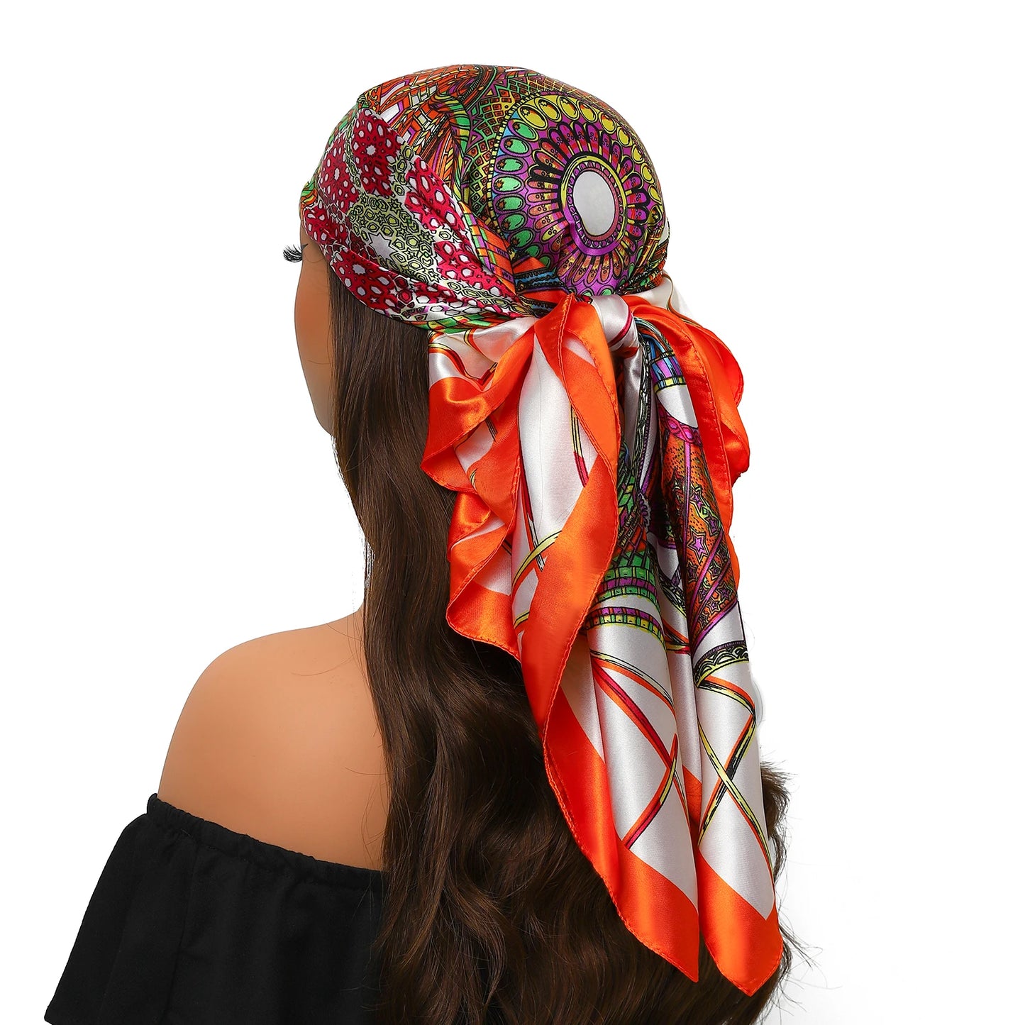Popular Shawls Europe And America Fashion Bandannas New Print Sunscreen 90X90CM Kerchief Four Seasons Luxury Square Silk Scarves