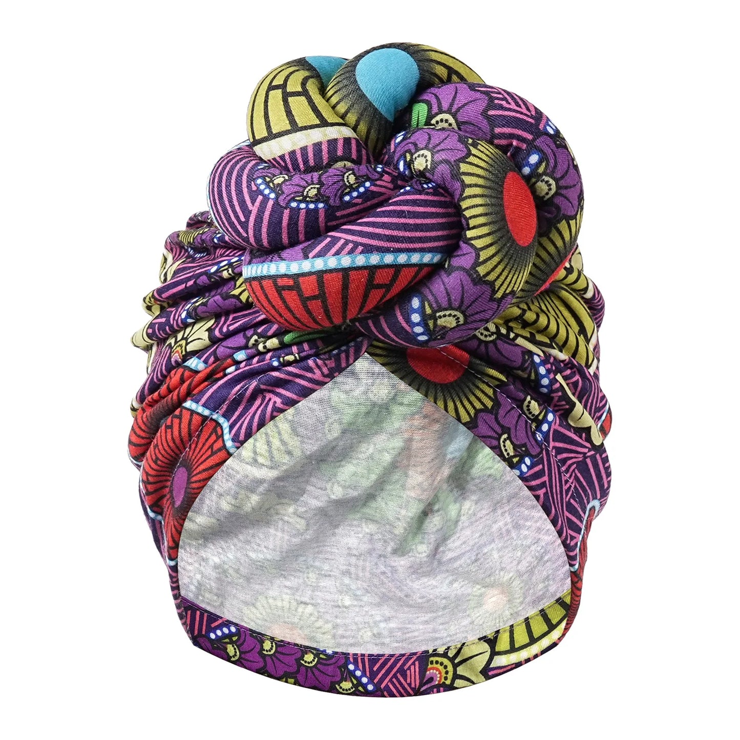 Pre-made Knot Turban, African Print Head Bonnet For Women's, Party Headwear - NamafadStore