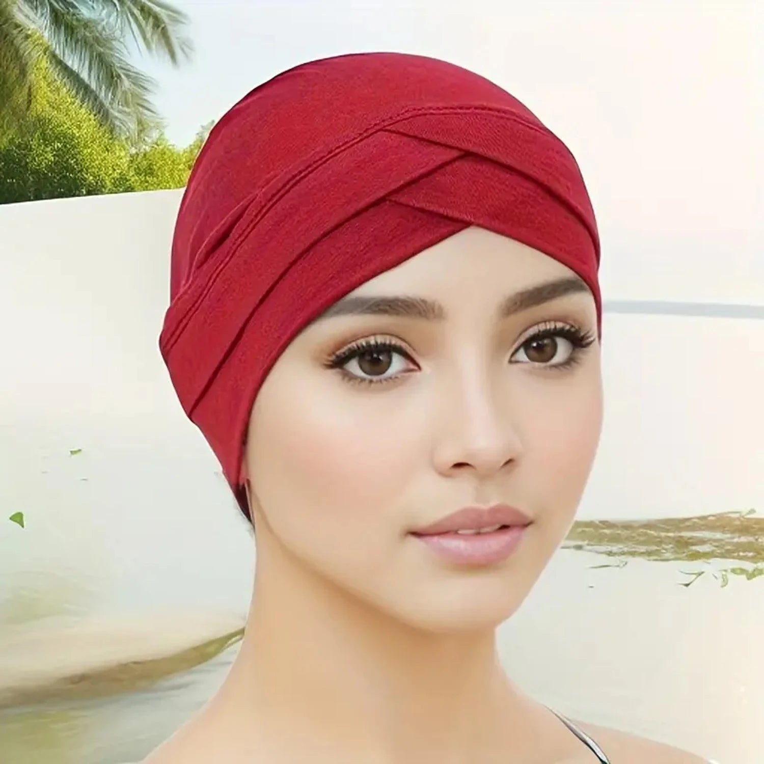 Women's Fashion Turbans New Two Layer Brim Cap Comfortable and Versatile Outdoor Leisure Sports Headband Hat - NamafadStore