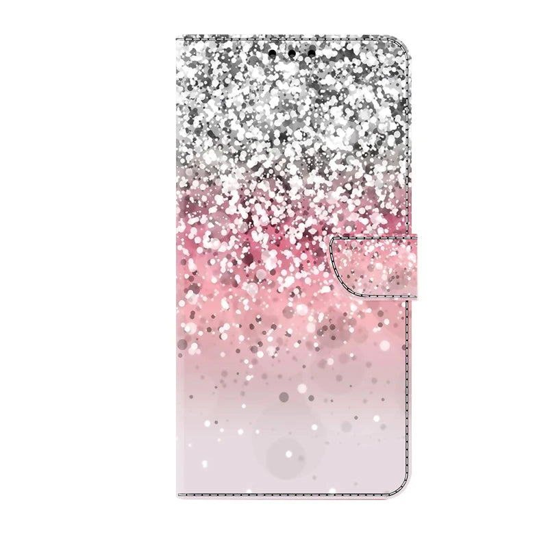 Flip Leather Case For iPhone 6 7 8 X XS XR 11 12 13 14 15 Mini Pro Max 3D Flower pattern Painted Wallet Phone iPhone15 14 Plus