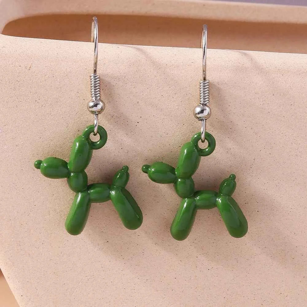 New Cute Colorful Creative Puppy Dog Earrings For Women Girls Simple Cartoon Animal Earring Pendants Lovely Jewelry Accessories