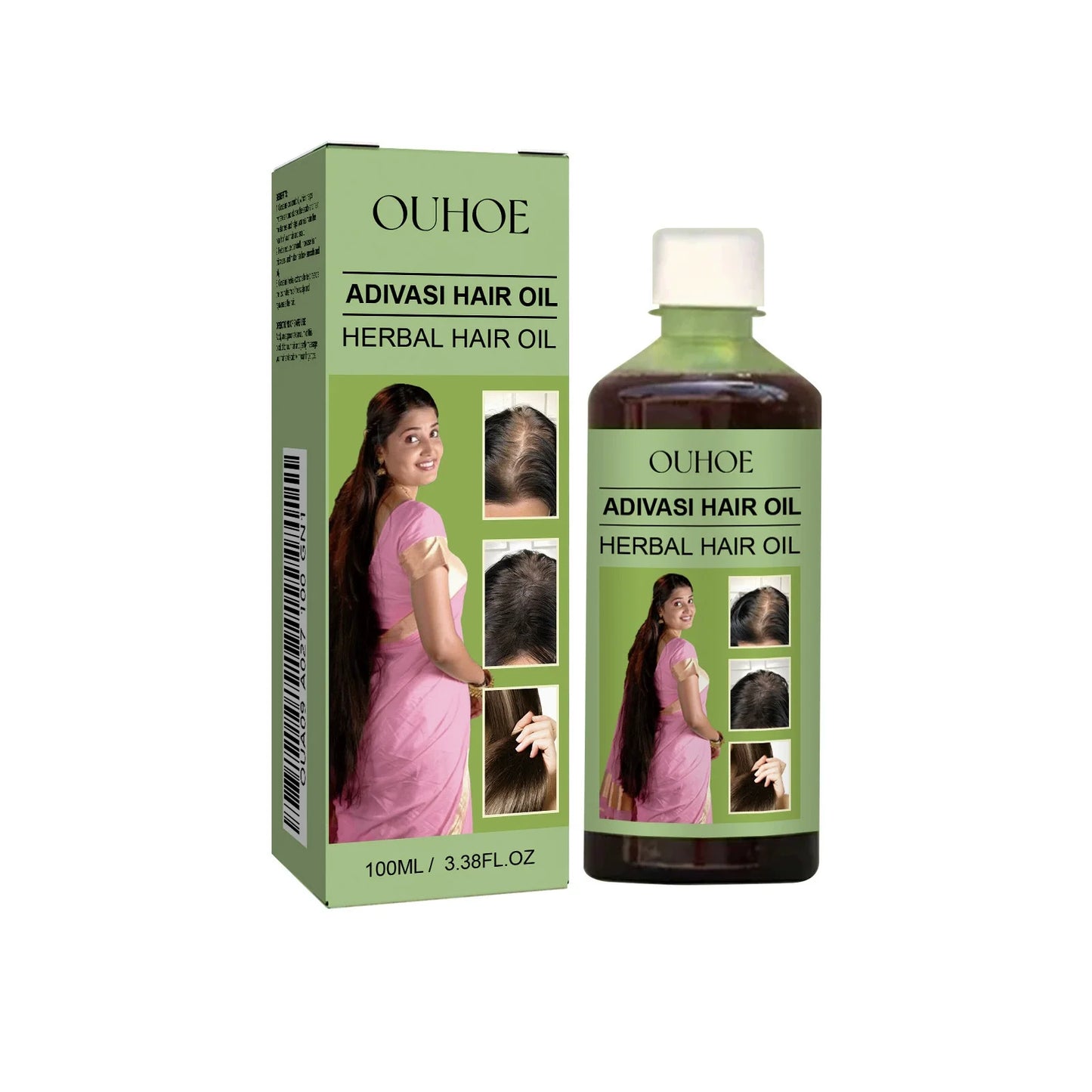 India Adivasi Herbal Hair Oil Fast  Repair Damaged Thicken Hair Deep Cleansing Scalp Nourishing Strengthening Hair Care Products