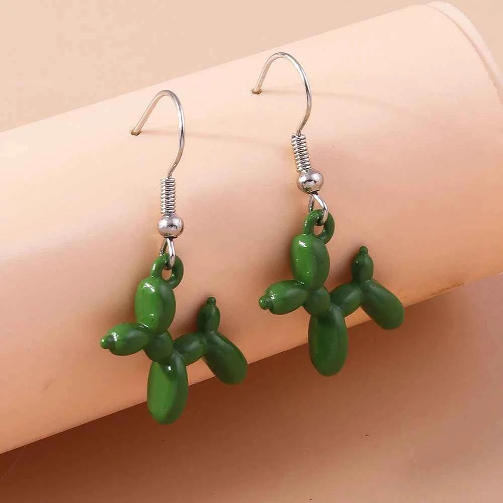 New Cute Colorful Creative Puppy Dog Earrings For Women Girls Simple Cartoon Animal Earring Pendants Lovely Jewelry Accessories