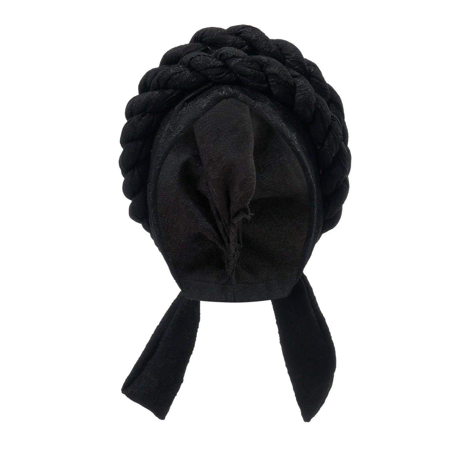 Solid Color Double Braids Turban Caps for Women Fashion Women Muslim Wrap Head Bonnet Headwear Braid Hat Turbante Mujer - NamafadStore
