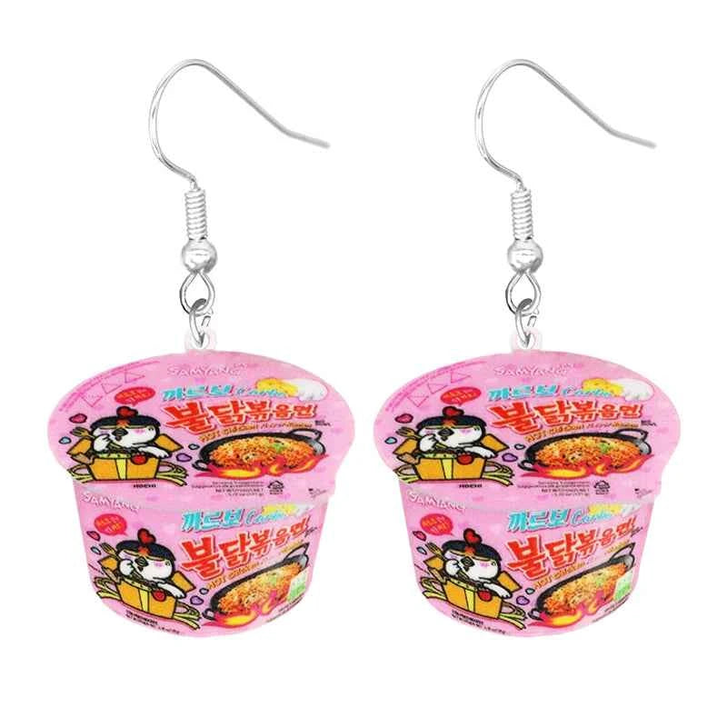 Earrings for Women 2D Acrylic Cute Snacks Potato Chips Girls Foods Funny