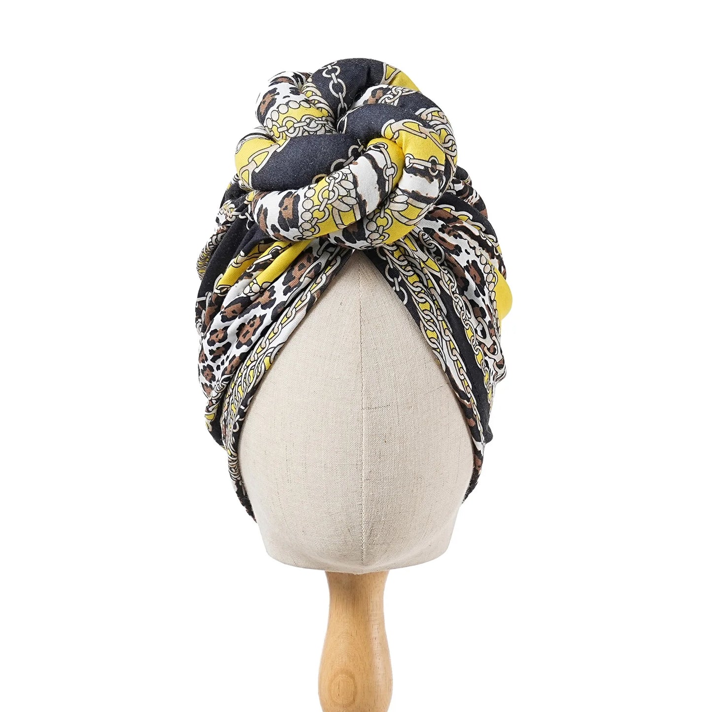 New African Turban for Women Large Flower Stretch Turban Headwrap Beanie Hat Ladies Turbante Mujer Bandanas Chemo Cap Head Cover - NamafadStore