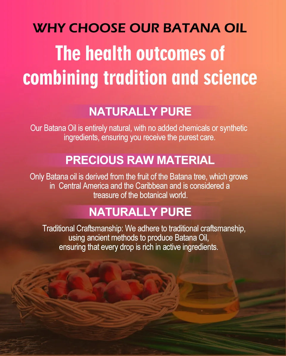 100% Pure Batana Oil From Honduras Natural Batana Butter For Hair Growth Alopecia Areata Hair Loss Treatment For Men & Women - NamafadStore