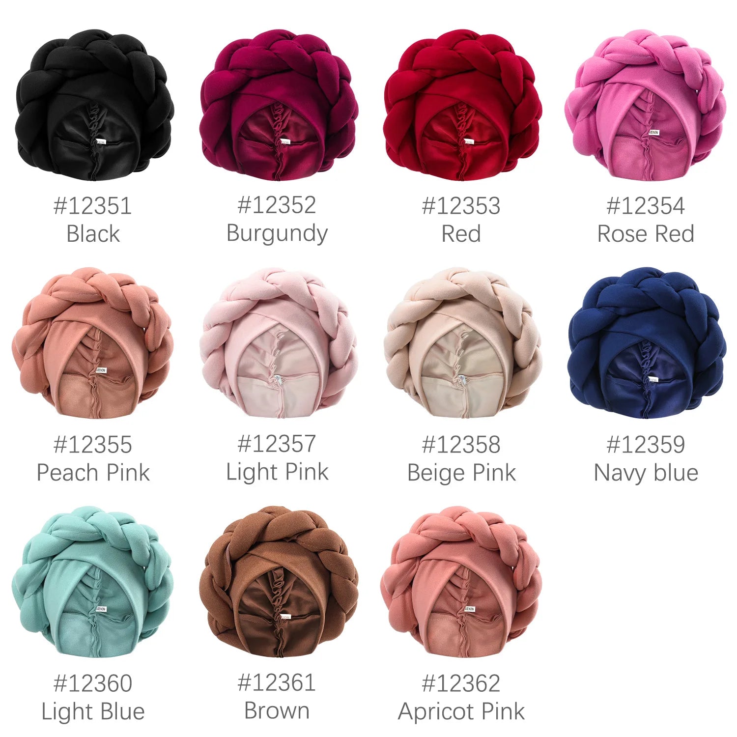 2024 New Exaggerated Braids Turban Cap for Women African Wedding Party Headwear Hats Bonnets Headband Hat Hijab Cap - NamafadStore