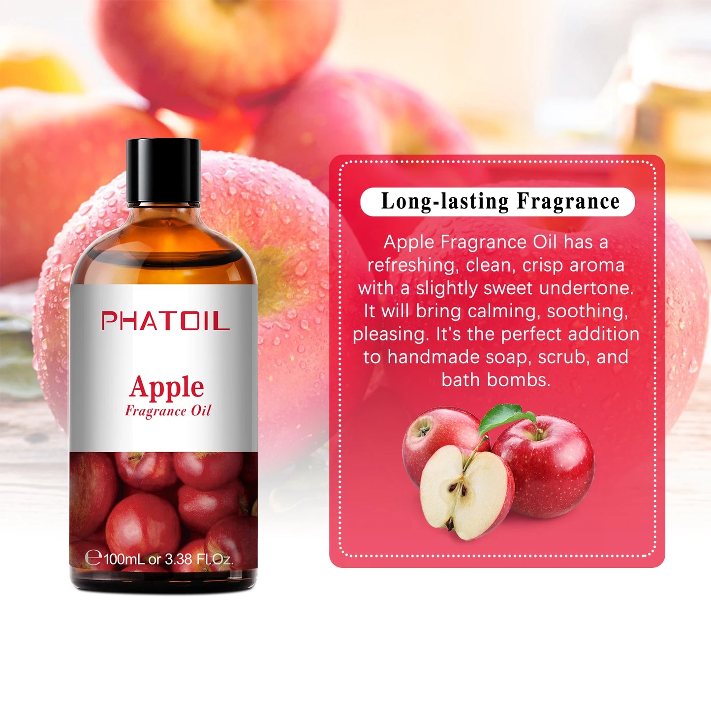 PHATOIL 100ml Aromatherapy Fragrance Oil Coconut & Vanilla Strawberry Cherry Lemon Papaya Aroma Oils For Diffuser Candle Making - NamafadStore