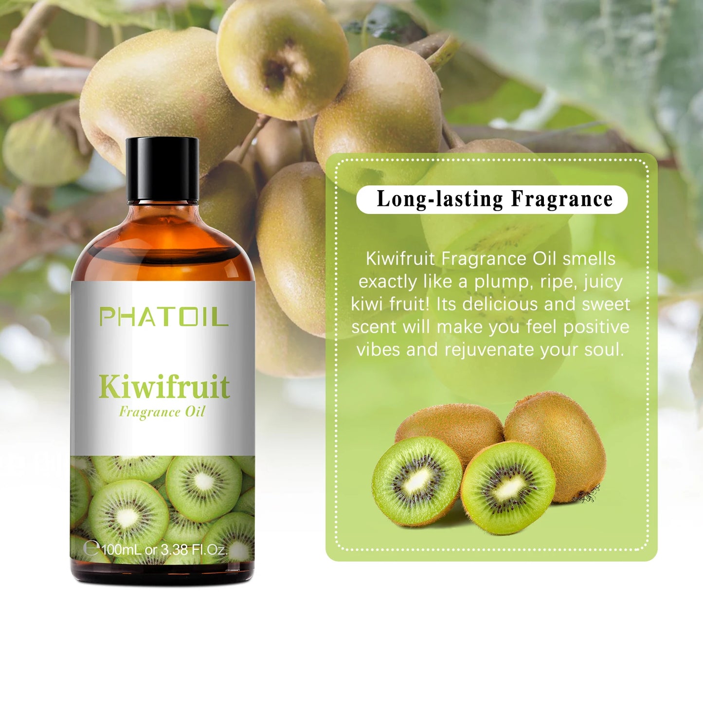 PHATOIL 100ml Aromatherapy Fragrance Oil Coconut & Vanilla Strawberry Cherry Lemon Papaya Aroma Oils For Diffuser Candle Making - NamafadStore
