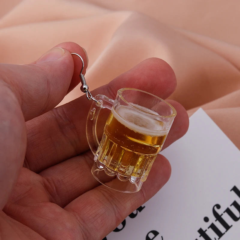 Summer Drink Drop Earrings for Women Sweet Ice Cream Bottle Pendants Dangle Earrings Girls Minimalist Party Jewelry Gifts