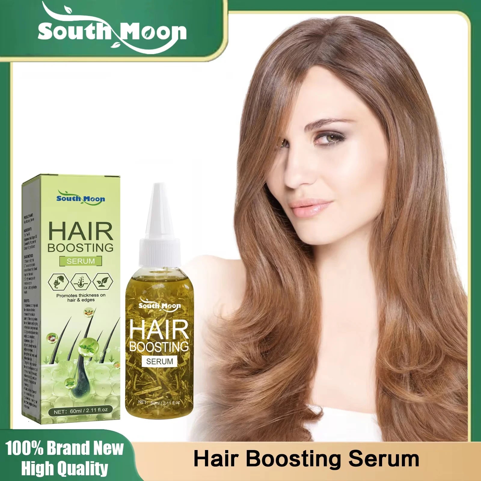 South Moon Hair Boosting Oil Anti Hair Break Prevent Alopecia Nourishing Scalp Dry Damaged Beard Hair Smoothing Tea Tree Essence - NamafadStore