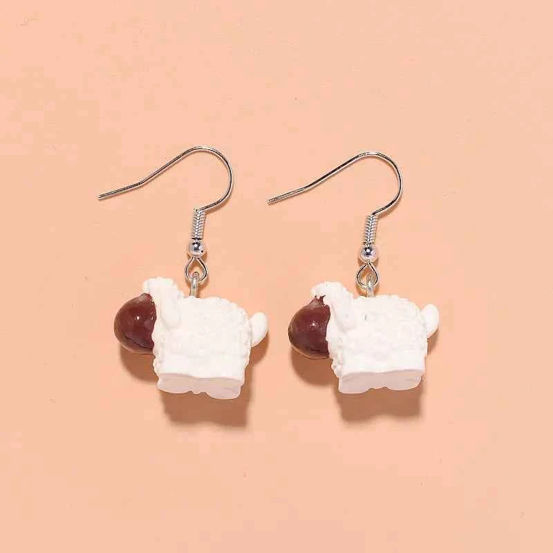 1 Pair Colored 3D Donut Food Drop Earrings For Women Kid Gift Fashion Creative Funny Kawaii Cake Charms Dangle Earrings Jewelry