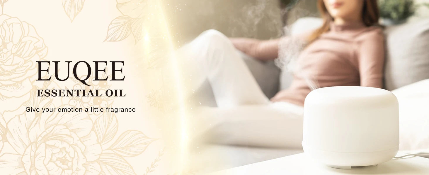 EUQEE 10ml Pure Essential Oil Peppermint Palo Santo Bergamot Eucalyptus Lavender Cinnamon Cedarwood Aromatherapy Essential Oils - NamafadStore