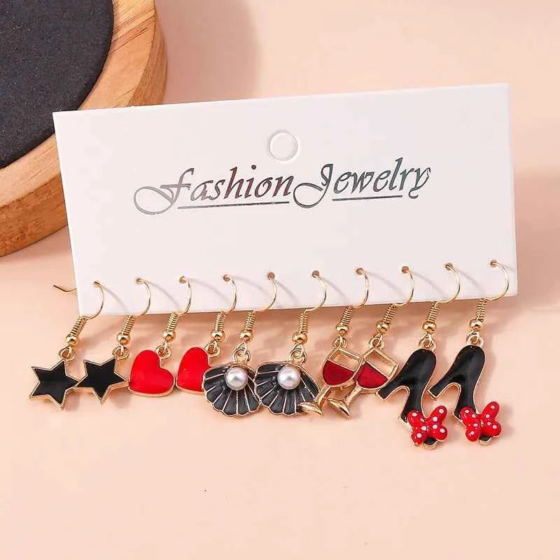 5pairs /Set Cute Sweet Donut Drop Earrings for Women Girls Simulation Food Dangle Earrings Kids Jewelry Gifts