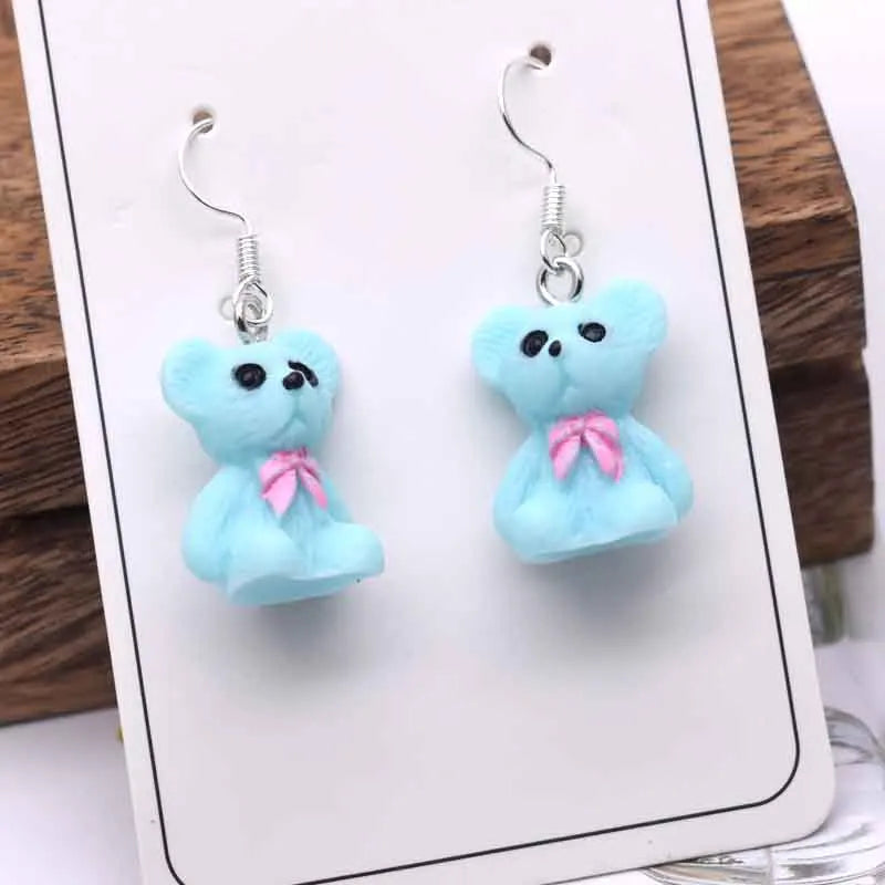Earring For Women Resin Handmade Cartoons Animals Fruits Vegetables Kawaii Drop Earrings Funny Gifts