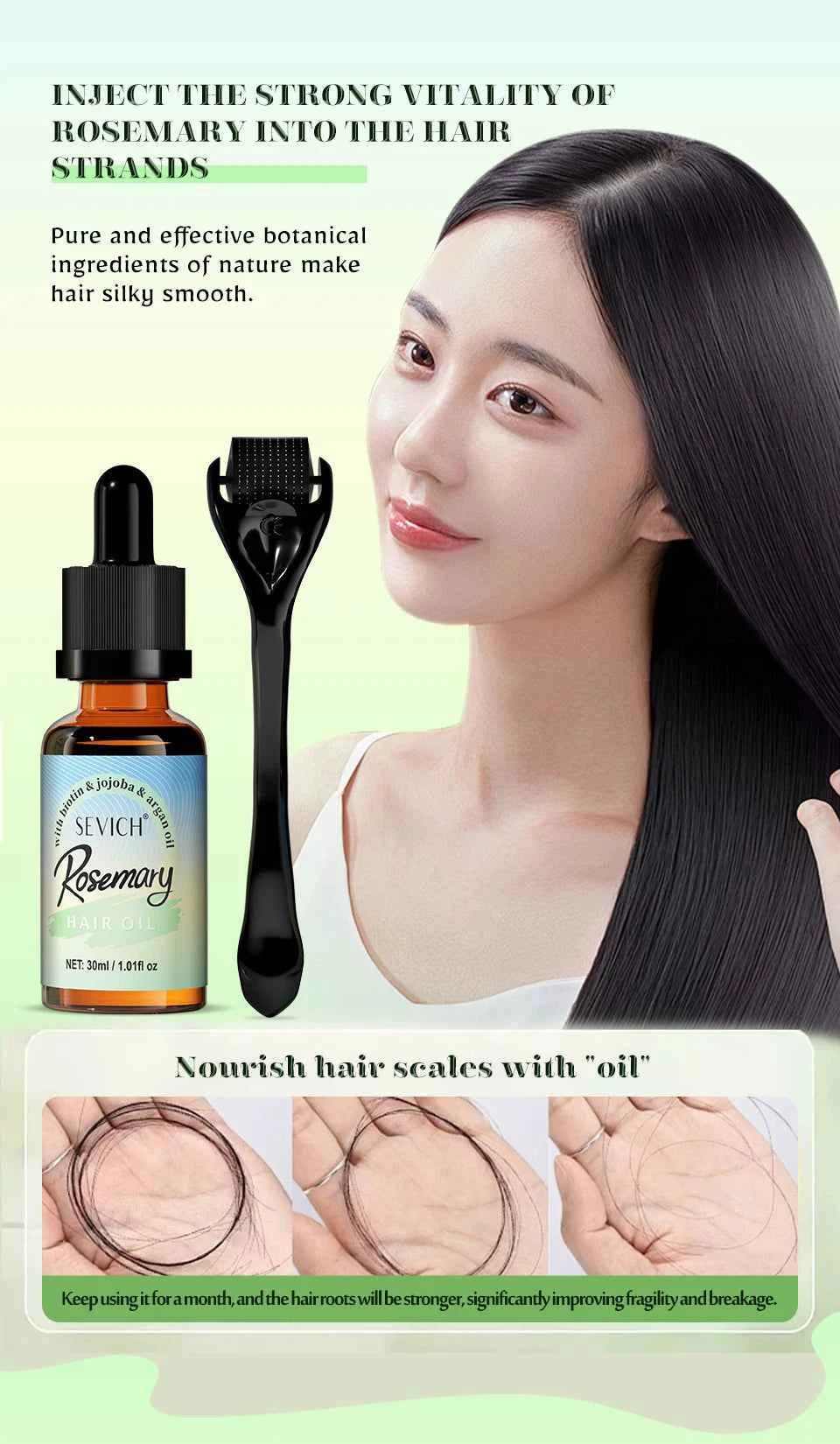 Rosemary Mint oil Scalp Hair Strengthening Hair Growth Essential Nourishing Treatment For Split Ends Dry Organics Hair Care Oil