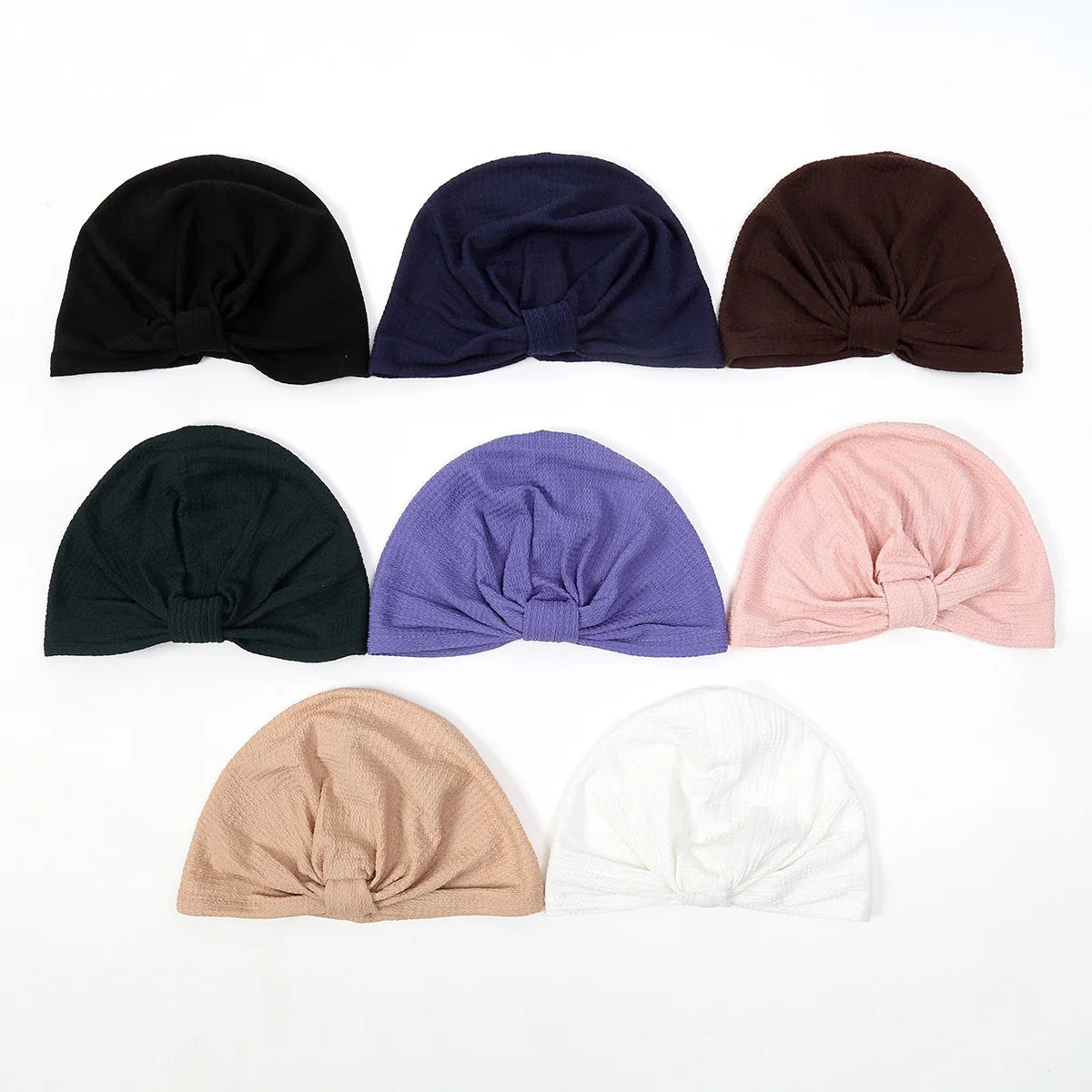 Solid Color Women Muslim Hijab Caps Wrap Head Indian Turban Bonnet Fashion Headdress Islamic Clothing Accessories - NamafadStore