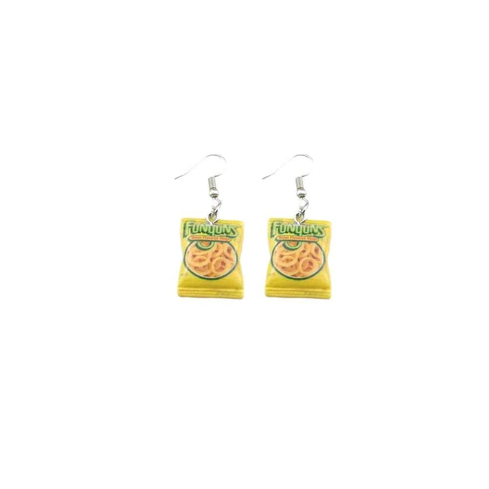 Cute Snacksle Earrings Set Potato Chips Drop Earrings for Women Children Colorful Cartoon Jewelry Gifts