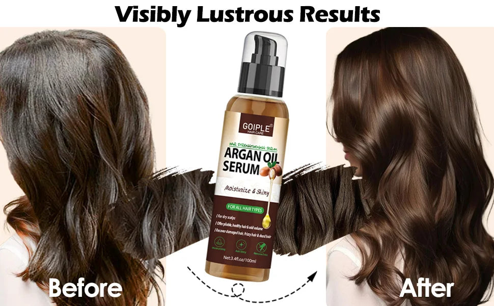 100ml Natural Argan Oil Hair Serum Repair Strengthening Moisturize Shiny Hair Healthy Scalps Treatment Care Conditioner - NamafadStore