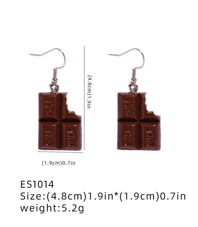 1 Pair Colored 3D Donut Food Drop Earrings For Women Kid Gift Fashion Creative Funny Kawaii Cake Charms Dangle Earrings Jewelry