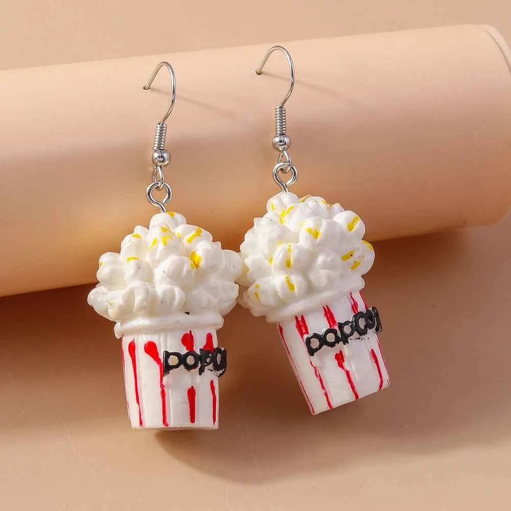 Cute Resin 3D Cake Earrings for Women Girls Simulation Food Drop Earrings Kid's Party Holiday Jewelry Gifts