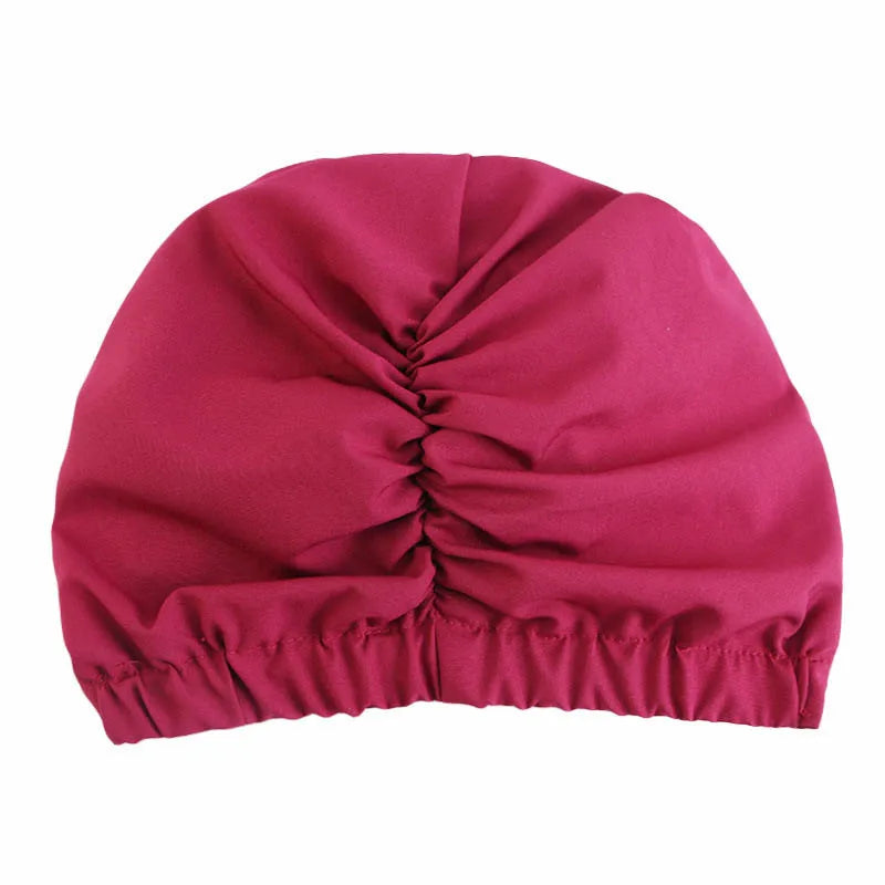 Satin Lined Woman Turban Cap Big Flower African Hat Solid Color Headwrap Bonnet Muslim Hijab Headscarf Ladies Beanies Headwear - NamafadStore