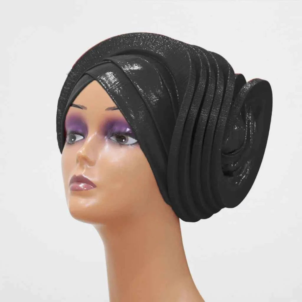 Women’s Bonnet Turban Cap – Folded Bud Headscarf, Casual & Versatile Cross Hat