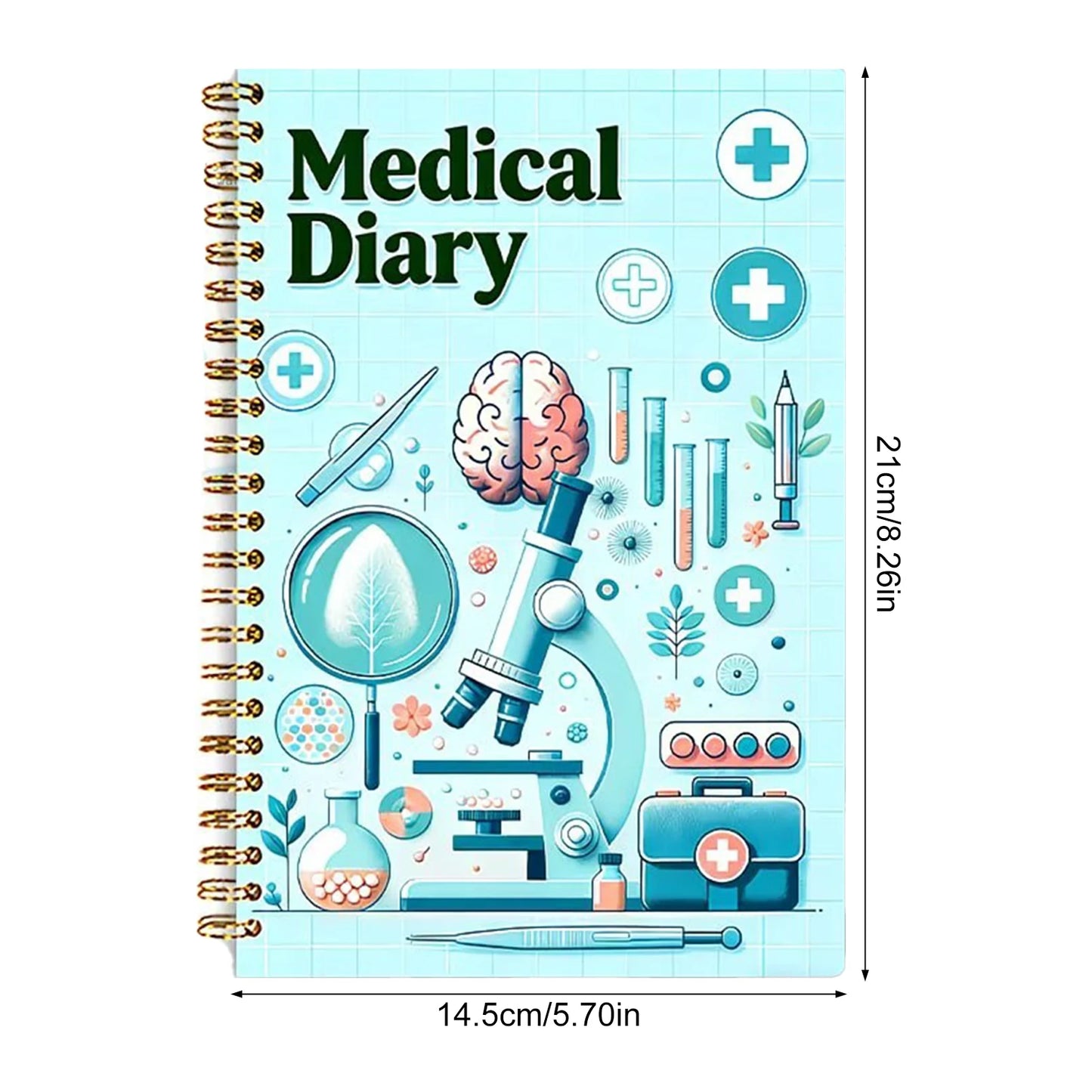 Health Diary Books With Structured Sections For Medication Tracking Symptoms Logging And Daily Health Management