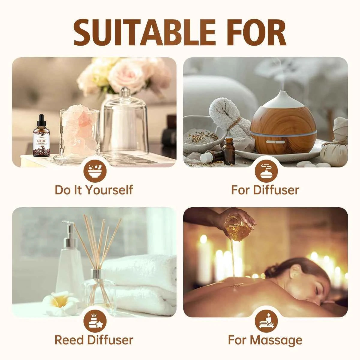 30ml/1.01fl.oz Coffee essential oil for skin, hair, nails and eyelashes, moisturizing, nourishing, suitable for all skin types - NamafadStore