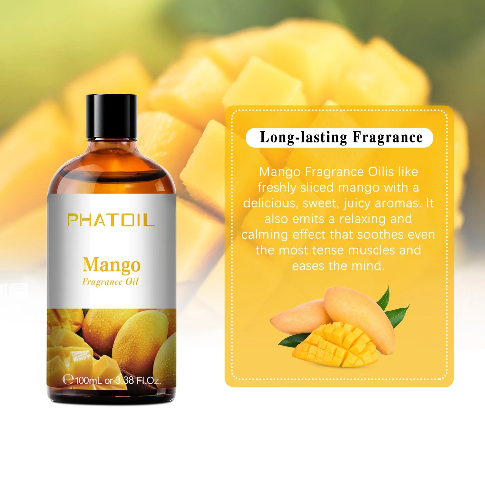 PHATOIL 100ml Aromatherapy Fragrance Oil Coconut & Vanilla Strawberry Cherry Lemon Papaya Aroma Oils For Diffuser Candle Making - NamafadStore