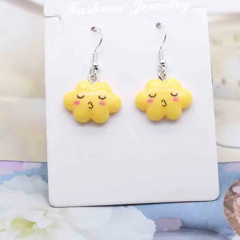 Earring For Women Resin Handmade Cute Animals Ice Cream Drinks Candy Fruits Pissa Drop Earrings Funny Gift