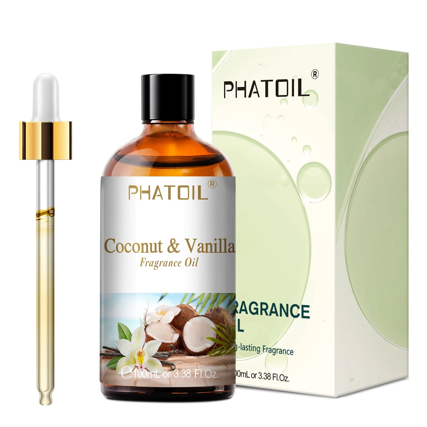 PHATOIL 100ml Aromatherapy Fragrance Oil Coconut & Vanilla Strawberry Cherry Lemon Papaya Aroma Oils For Diffuser Candle Making