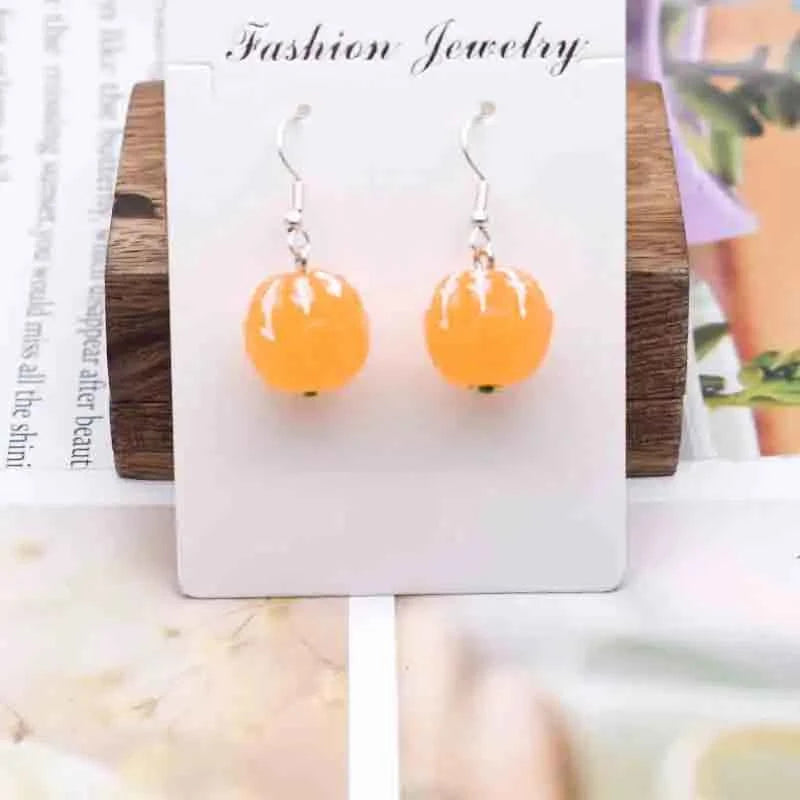 Earring For Women Resin Handmade Cartoons Animals Fruits Vegetables Kawaii Drop Earrings Funny Gifts