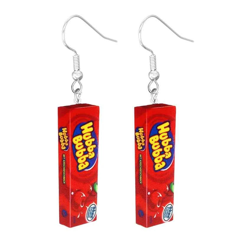 Earrings for Women 2D Acrylic Cute Snacks Girls Foods Funny Candy Chocolate Cookies