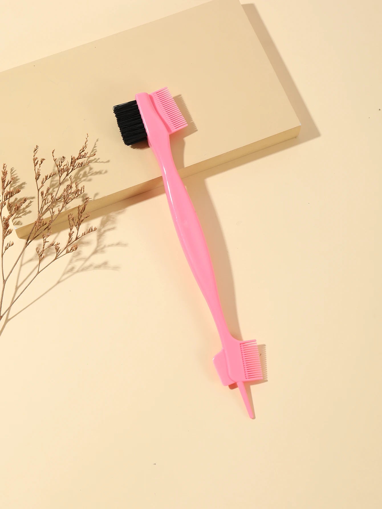 1pc of anti-static hair care comb double-sided edge control brush suitable for hair care comb tools Special for real hair wigs - NamafadStore