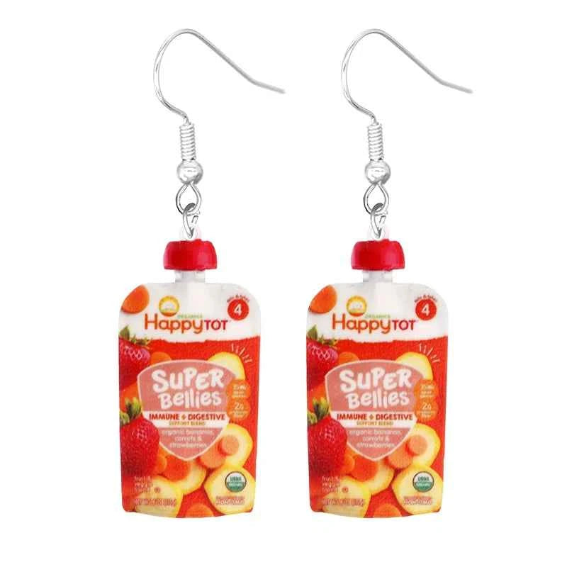 Earrings for Women 2D Acrylic Cute Snacks Potato Chips Girls Foods Funny